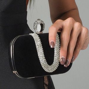 Perfect party clutch with rhinestones